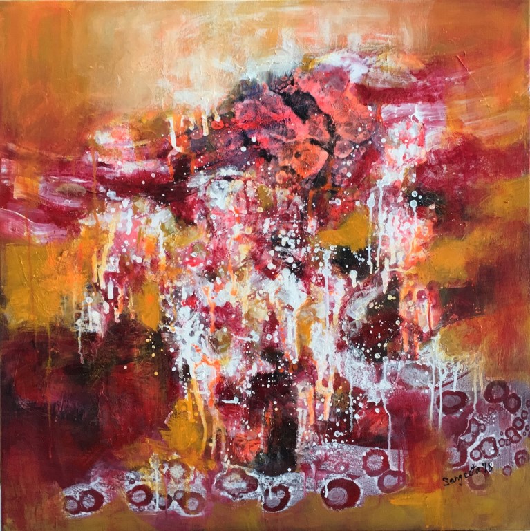 Radiance - Dreamscapes: Paintings/Landscapes: Mixed media on canvas, 30"×30", USD 2000