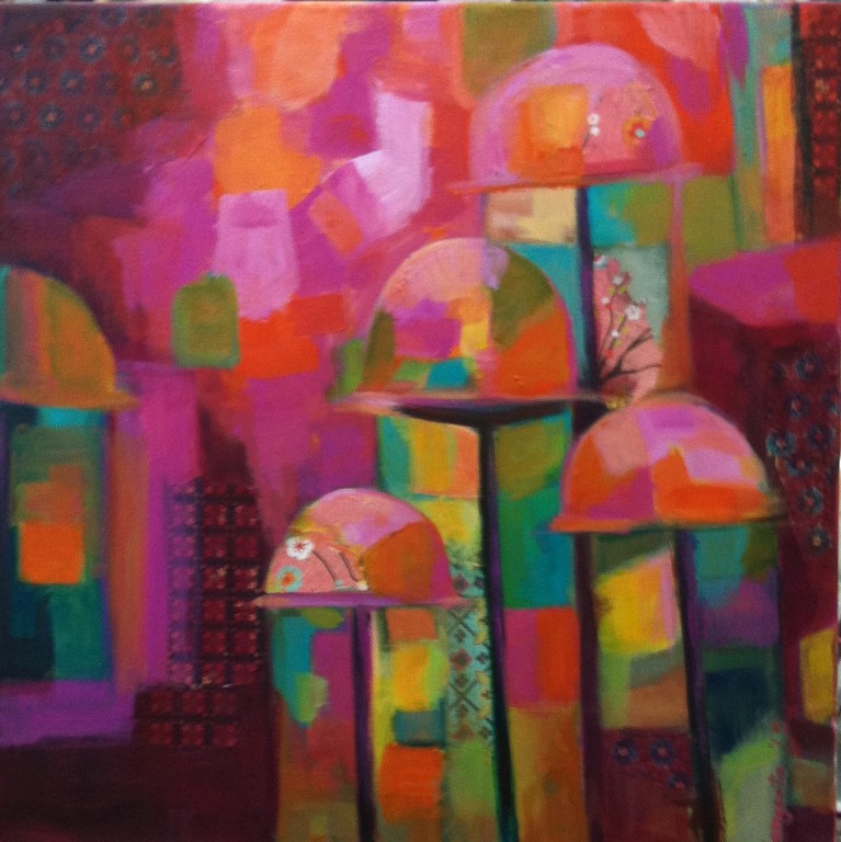 Chinatown 04 - 2014: Paintings/Landscapes: Acrylic on canvas, 20"×20", USD 450