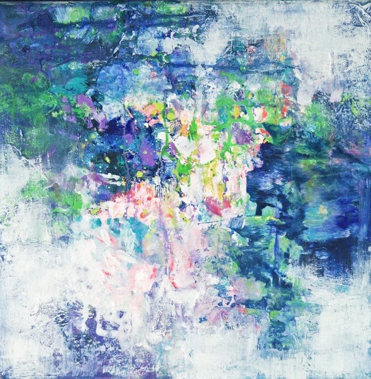 Dance of light - Dreamscapes: Paintings/Landscapes: Mixed media on canvas, 18"×18", USD 550